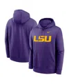 Nike Lsu Tigers Primetime Evergreen Club Primary Logo  Men's College Pullover Hoodie In Purple