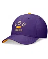 Nike Men's Purple Lsu Tigers Primetime Rise Swoosh Flex Hat In Purple
