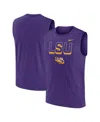 Nike Men's Purple Lsu Tigers Primetime Tricode Legend Performance Tank Top In Purple