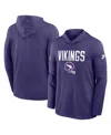 Nike Purple Minnesota Vikings Alt Pack Pass Accuracy Performance Long Sleeve Hoodie T-shirt In Blue