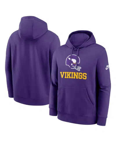 NIKE MEN'S PURPLE MINNESOTA VIKINGS BEST SEASON REWIND CLUB PULLOVER HOODIE