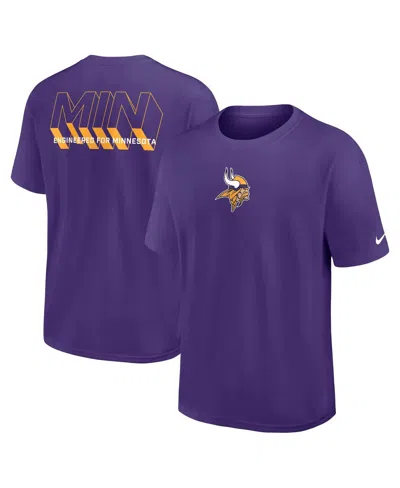 NIKE MEN'S PURPLE MINNESOTA VIKINGS DOMINATE THE GAME ESSENTIAL MAX90 T-SHIRT
