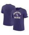 Nike Purple Minnesota Vikings Favorable Timeline Tri-blend T-shirt In Purple