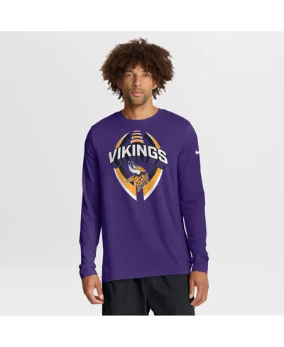 Nike Men's Purple Minnesota Vikings Primetime Legend Icon Performance Long Sleeve T-shirt
