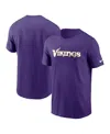 Nike Men's Purple Minnesota Vikings Primetime Legend Wordmark Performance T-shirt In Purple