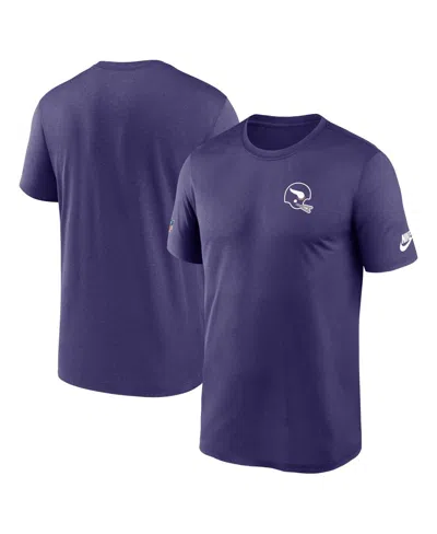 Nike Purple Minnesota Vikings Sideline Alt Pack Small Logo Legend Performance T-shirt