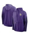 Nike Purple Minnesota Vikings Sideline Anorak Half-zip Hoodie Jacket In Purple