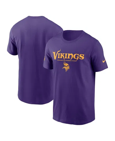 Nike Men's Purple Minnesota Vikings Sideline Performance T-shirt In Blue