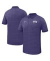 Nike Men's Purple Tcu Horned Frogs 2025 Early Season Coaches Sideline Victory Stripe Performance Polo Shi
