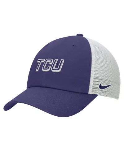 Nike Men's Purple Tcu Horned Frogs On-field Club Adjustable Trucker Hat