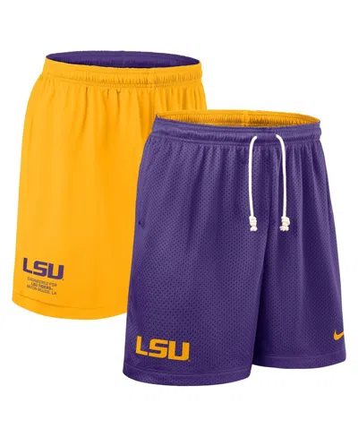 Nike Men's Purple/gold Lsu Tigers 2025 Sideline Reversible Performance Shorts