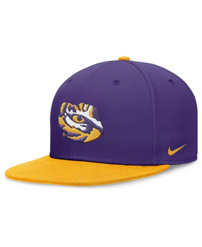 Nike Men's Purple/gold Lsu Tigers Two-tone Primetime Performance Fitted Hat In Purple,gold