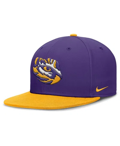 NIKE MEN'S PURPLE/GOLD LSU TIGERS TWO-TONE PRIMETIME PERFORMANCE FITTED HAT