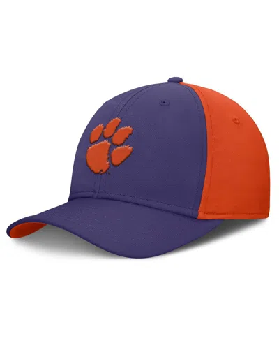 Nike Men's Purple/orange Clemson Tigers 2025 Sideline Rise Local Performance Flex Hat In Multi