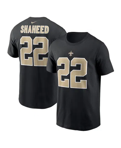 Nike Men's Rashid Shaheed Black New Orleans Saints Name Number T-shirt