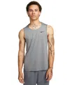Nike Men's Ready Relaxed-fit Dri-fit Fitness Tank, Regular & Big & Tall In Smoke Grey,htr,(black)
