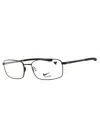 Nike Men's Rectangular Metal Eyeglasses In Black