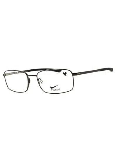 Nike Men's Rectangular Metal Eyeglasses In Black
