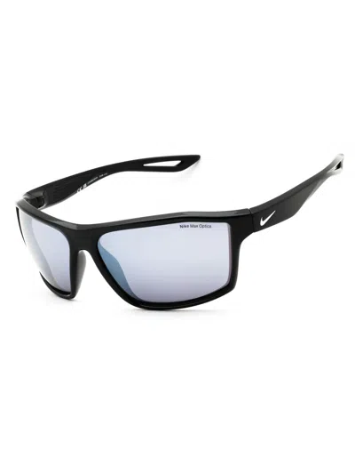 Nike Men's Rectangular Sunglasses In Black