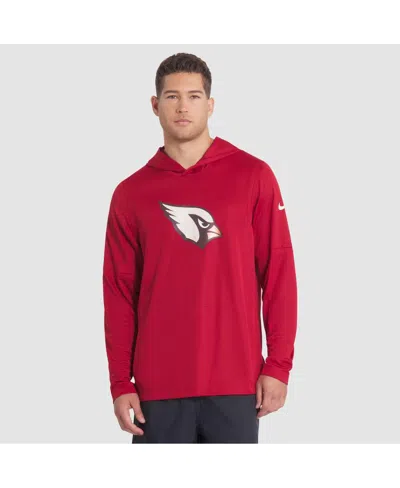 Nike Men's Red Arizona Cardinals 2025 Rivalries Collection Sideline Dri-fit Long Sleeve Hoodie T-shirt