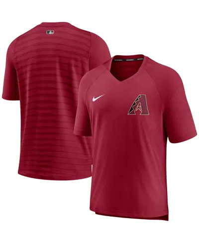 Nike Men's Red Arizona Diamondbacks Authentic Collection Pregame Performance V-neck T-shirt