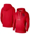 Nike Men's Red Atlanta Hawks Courtside Standard Issue Premium Performance Pullover Hoodie In Red