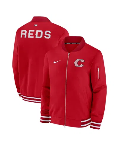 Nike Men's Red Cincinnati Reds 2026 City Connect Authentic Collection Relaxed Full-zip Bomber Jacket