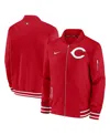 Nike Cincinnati Reds Authentic Collection  Men's Mlb Full-zip Bomber Jacket In Red