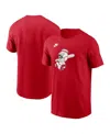 Nike Red Cincinnati Reds Cooperstown Collection Team Logo T-shirt In Red