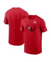 Nike Men's Red Cincinnati Reds Local Home Town T-shirt In Red