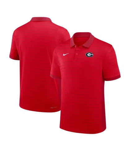 Nike Men's Red Georgia Bulldogs 2025 Early Season Coaches Sideline Victory Stripe Performance Polo Shirt