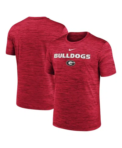 NIKE MEN'S RED GEORGIA BULLDOGS 2025 SIDELINE VELOCITY PERFORMANCE T-SHIRT