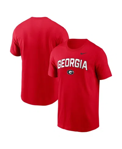 NIKE MEN'S RED GEORGIA BULLDOGS PRIMETIME ARCH STACK T-SHIRT