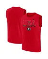 Nike Men's Red Georgia Bulldogs Primetime Tricode Legend Performance Tank Top In Red