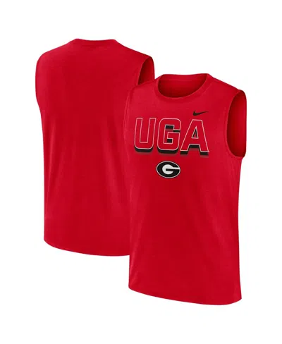 Nike Men's Red Georgia Bulldogs Primetime Tricode Legend Performance Tank Top