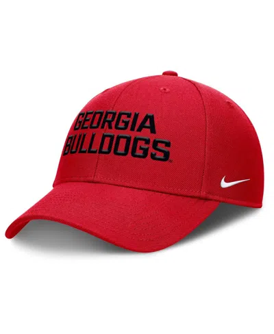 Nike Men's Red Georgia Bulldogs Rise Practice Adjustable Hat