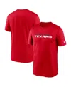 Nike Red Houston Texans Primetime Legend Wordmark Performance T-shirt In Red