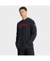Nike Navy Houston Texans Sideline Pure Fury Performance Long Sleeve Hoodie T-shirt In Black