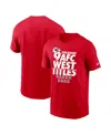 Nike Men's Red Kansas City Chiefs Nine-straight Afc West Division Champions Our Time Is Now T-shirt In Red