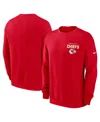 Nike Men's Red Kansas City Chiefs Primetime Club Fleece Pullover Sweatshirt In Red