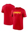 Nike Red Kansas City Chiefs Primetime Wordmark Essential T-shirt In Red