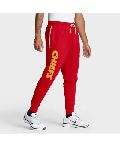 NIKE MEN'S RED KANSAS CITY CHIEFS SIDELINE GROUND GAME PERFORMANCE TAPER PANTS