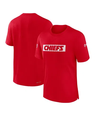 Nike Men's Red Kansas City Chiefs Sideline Player Performance T-shirt