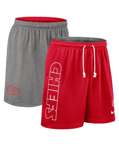 Nike Men's Red Kansas City Chiefs Sideline Reversible Performance Shorts In Multi