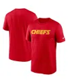 Nike Red Kansas City Chiefs Primetime Wordmark Essential T-shirt In Red