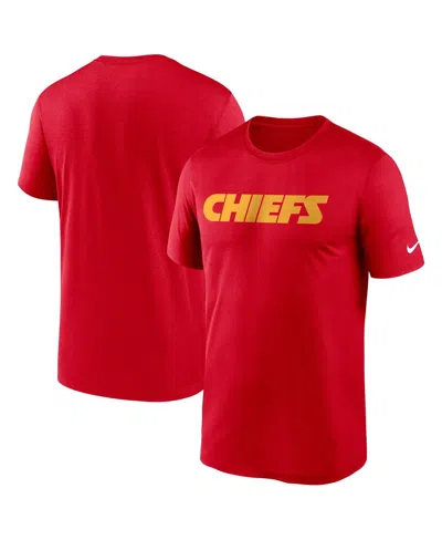 NIKE MEN'S RED KANSAS CITY CHIEFS WORDMARK LEGEND T-SHIRT