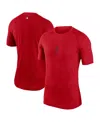 Nike Men's Red Los Angeles Angels Authentic Collection Performance Raglan T-shirt In Red