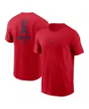 Nike Men's Red Los Angeles Angels Large Logo Back Stack T-shirt In Red