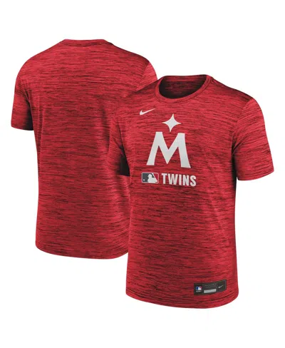 Nike Men's Red Minnesota Twins Authentic Collection Velocity Performance Practice T-shirt
