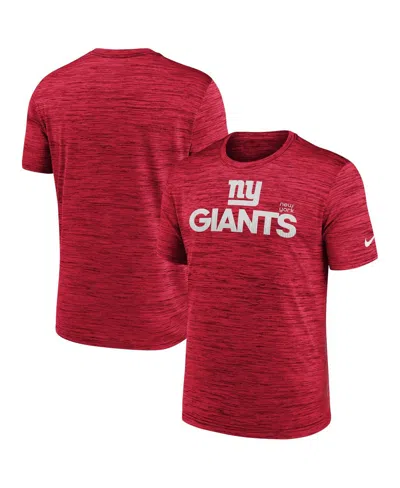 Nike Men's Red New York Giants Blitz Velocity Modern Performance T-shirt